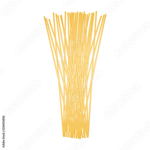 Vermicelli mockup. Realistic illustration of vermicelli vector mockup for web design isolated on white background