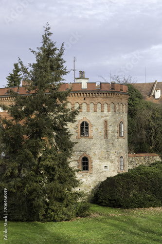 Tower of the Medieval Fortress in Trebon, The Czech Republic