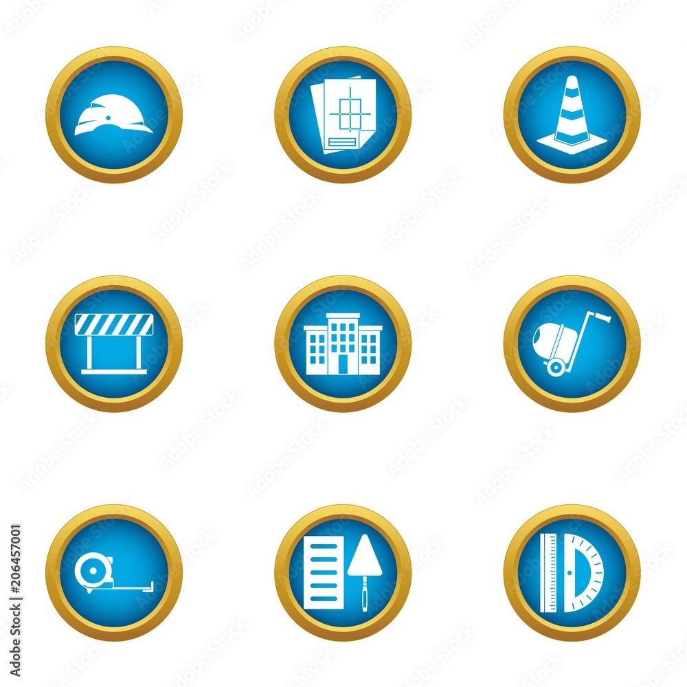 Remedial maintenance icons set. Flat set of 9 remedial maintenance vector icons for web isolated on white background Remedial maintenance icons set. Flat set of 9 remedial maintenance vector icons for web isolated on white background