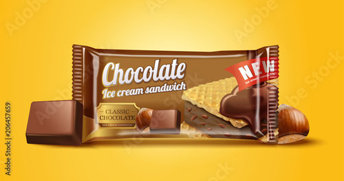 Ice cream sandwich package design