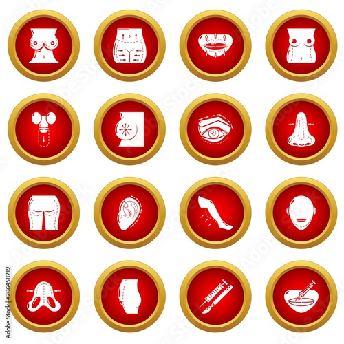 Body parts icons set. Simple illustration of 16 body parts vector icons for web