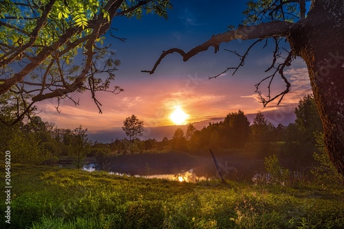 Fototapeta Naklejka Na Ścianę i Meble -  Sonnenuntergang in Masuren