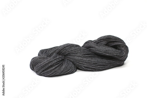 Black or Charcoal knitting yarn hank