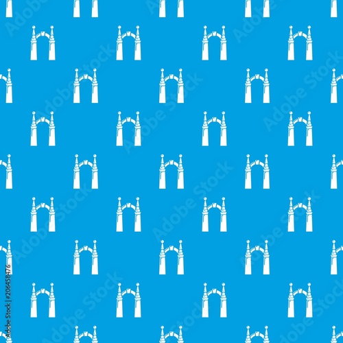 Archway elf pattern vector seamless blue repeat for any use