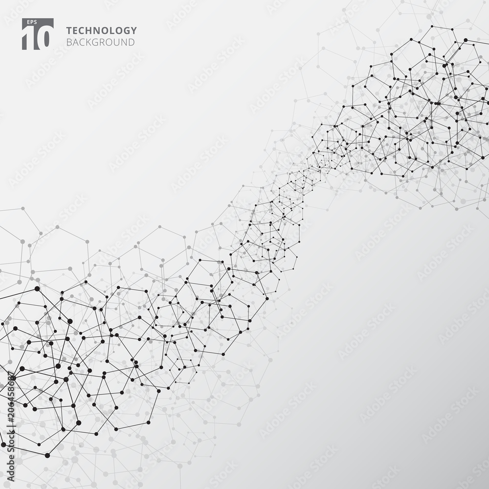 Abstract technology connection structure elements on white background. Abstract technology connection structure elements on white background.