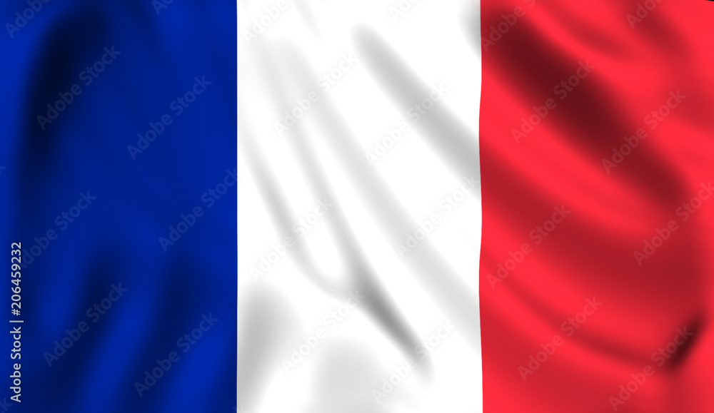 French flag waving symbol of France