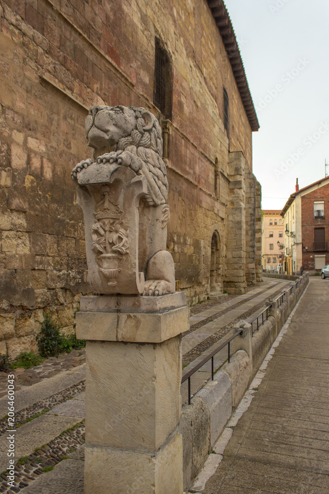 Fototapeta premium The view of Leon, pilgrimage Camino de Santiago.