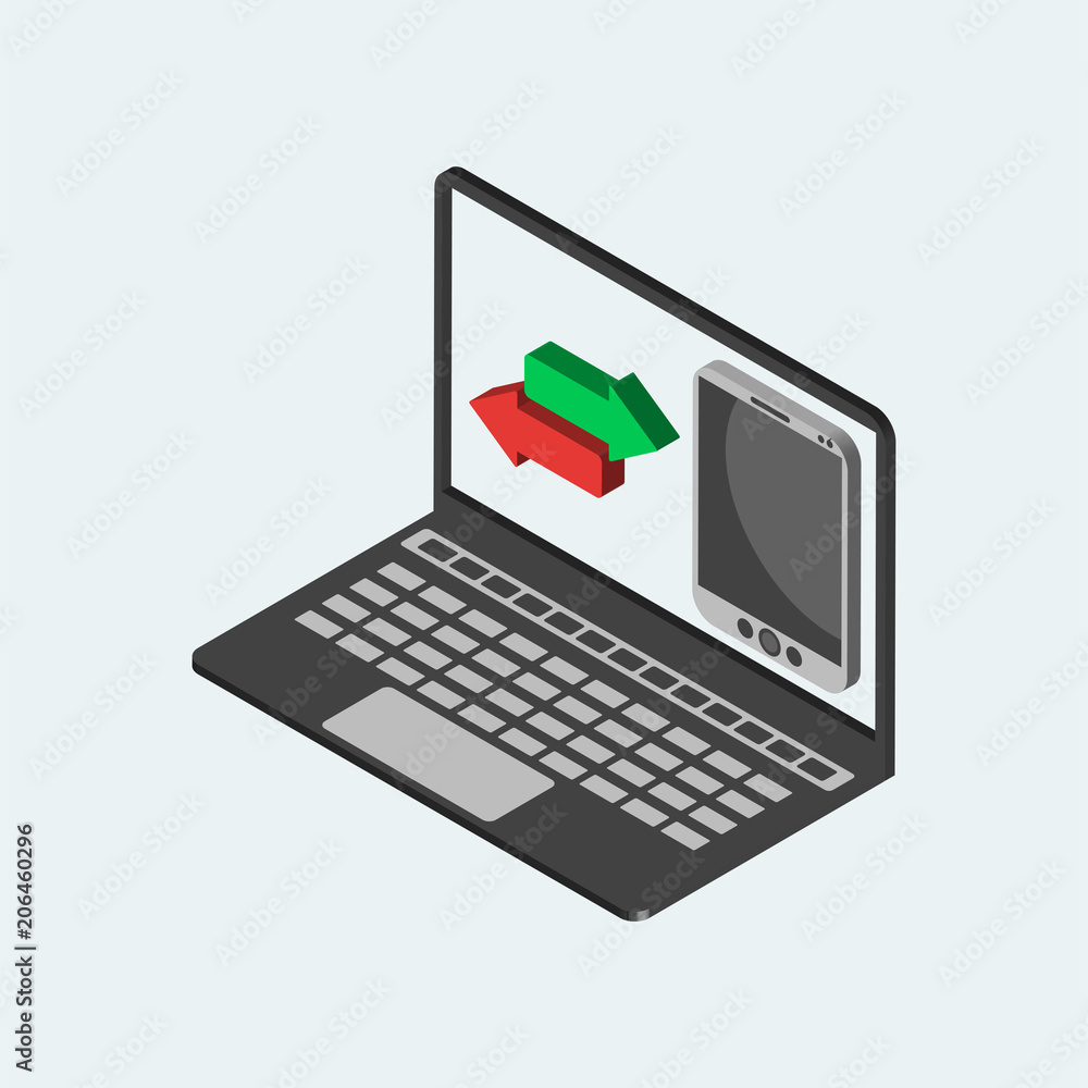 Responsive icon vector sign and symbol isolated on white background , isometric design Responsive icon vector sign and symbol isolated on white background , isometric design