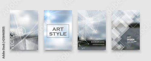 Abstract composition, quadrate, triangle font texture, transparent square part construction, gray a4 brochure title sheet, creative lozenge figure icon, rhombus surface, banner form, flyer fiber. Blue
