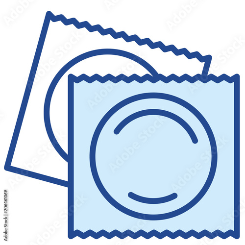 Kondome in Verpackung Vector Icon Illustration