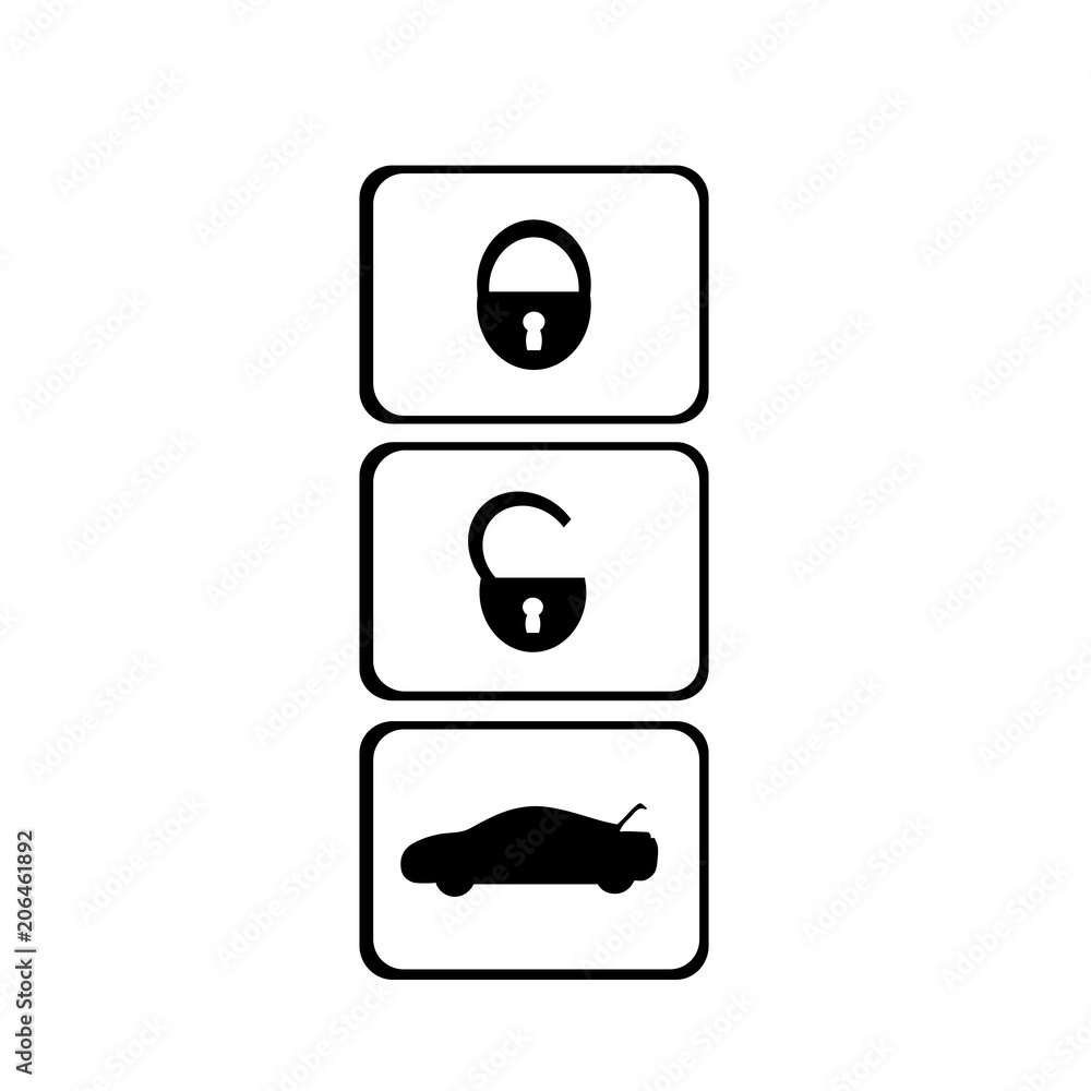 Vector silhouette of car symbol on white background. Vector silhouette of car symbol on white background.
