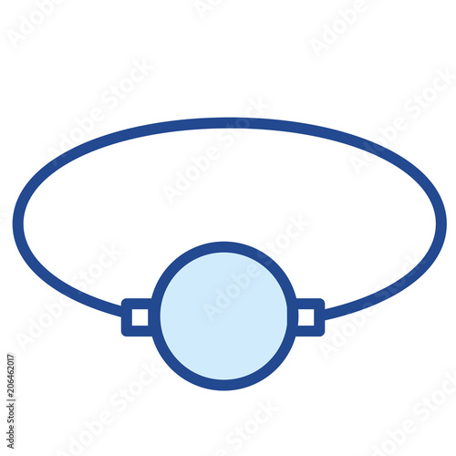 Knebel Ballgag BDSM Vector Icon Illustration