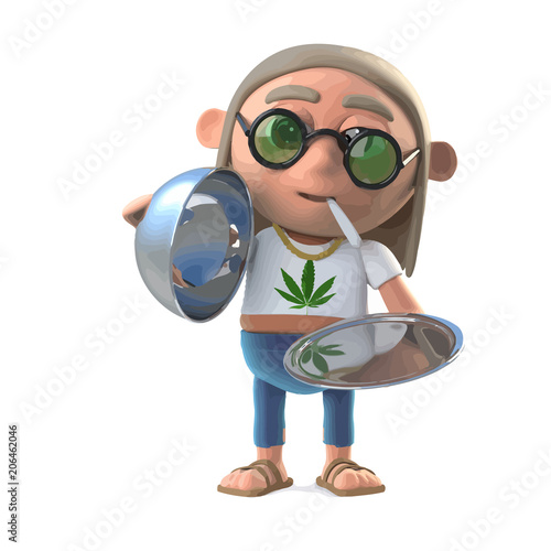 3d Hippie stoner offers a VIP service