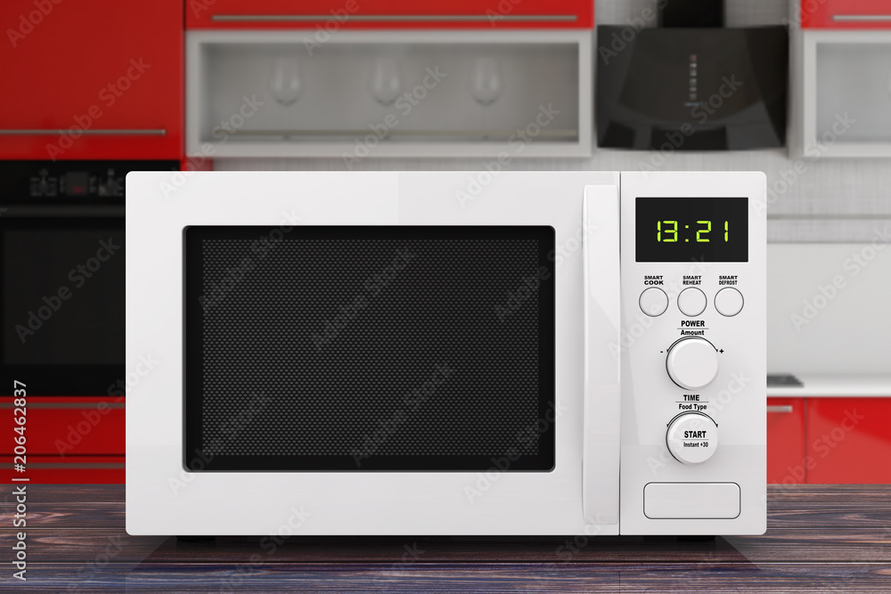 White Microwave Oven. 3d Rendering White Microwave Oven. 3d Rendering
