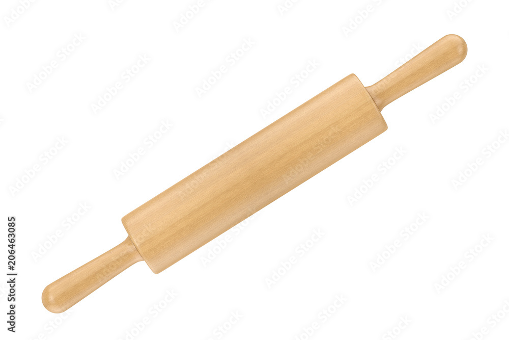 Wooden Rolling Pin. 3d Rendering Wooden Rolling Pin. 3d Rendering