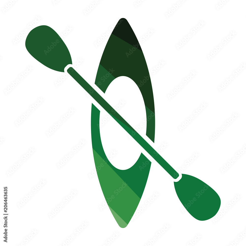 Kayak and paddle icon Kayak and paddle icon