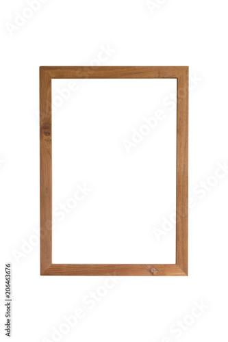 Blank board or blank frame or picture frame on white background with clipping path.