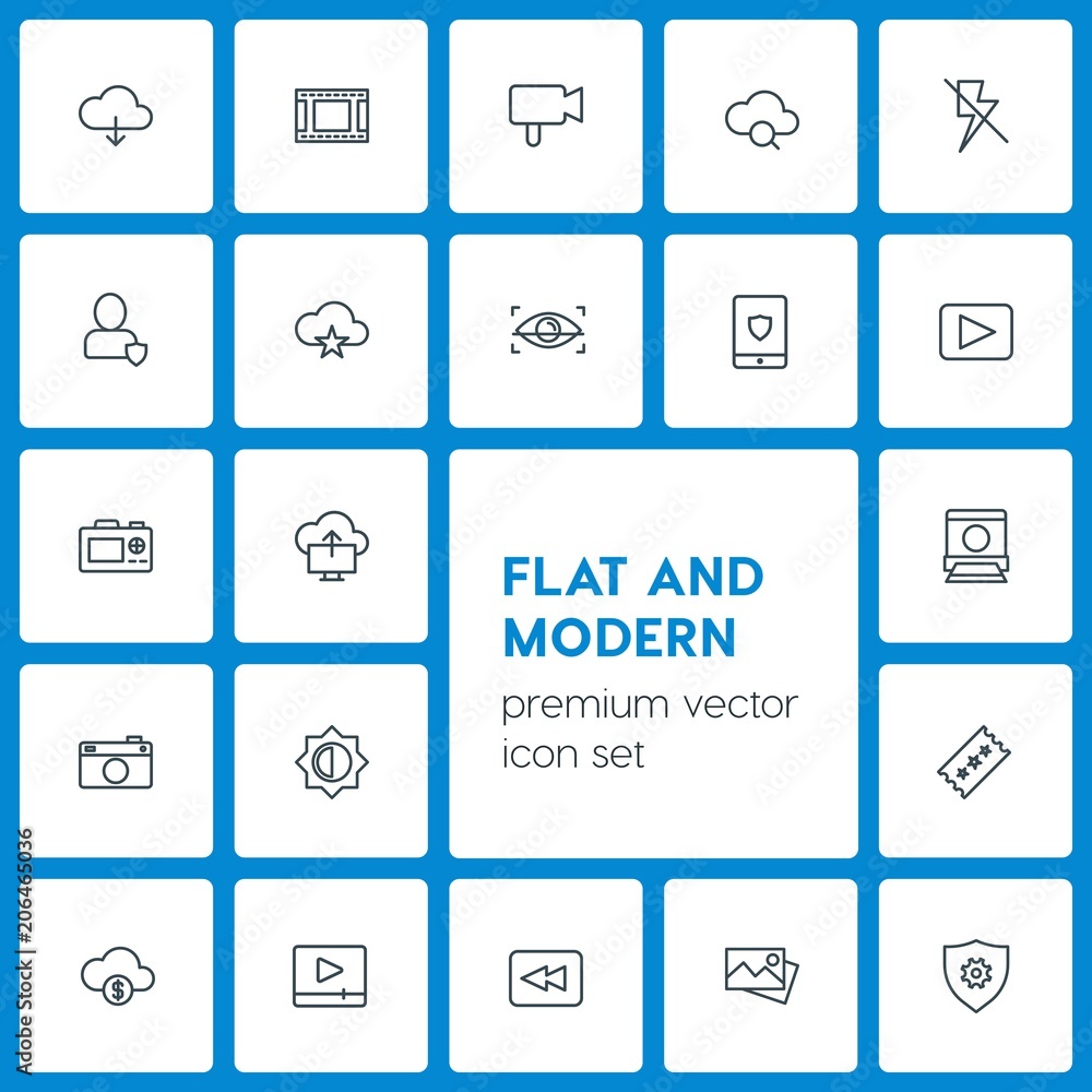 Modern Simple Set of cloud and networking, security, video, photos Vector outline Icons. Contains such Icons as back, scroll, lightning and more on dark background. Fully Editable. Pixel Perfect Modern Simple Set of cloud and networking, security, video, photos Vector outline Icons. Contains such Icons as back, scroll, lightning and more on dark background. Fully Editable. Pixel Perfect