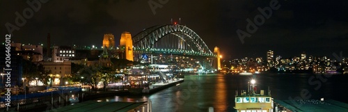 Harbour Bridge at night in Sydney, Australia © Dana Stockton