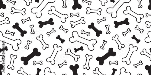 dog bone seamless pattern vector french bulldog pug isolated halloween background wallpaper