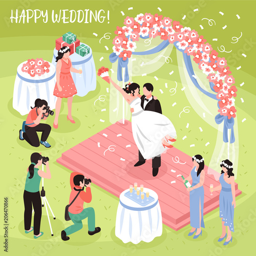 Wedding Photo Shoot Illustration