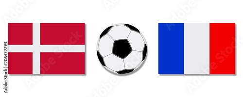 Football. Denmark - France 
