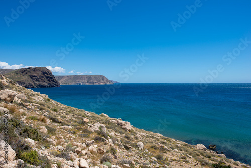 The coast in the blacks of almeria