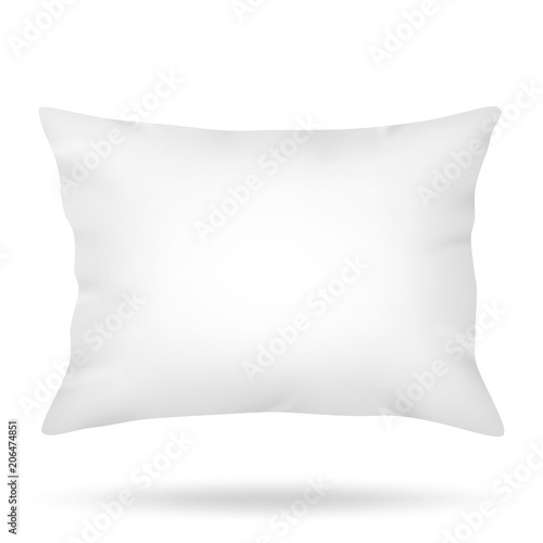 Blank pillow isolated on white background