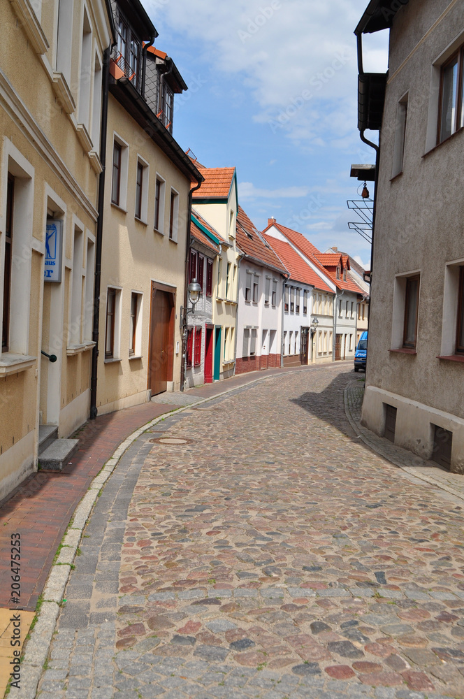 German streets, old houses, windows