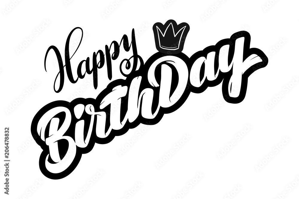 Happy birthday hand lettering Happy birthday hand lettering
