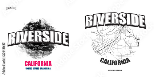 Riverside, California, two logo artworks