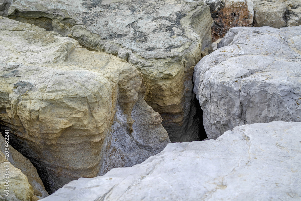 The big rocks created the cavity The big rocks created the cavity