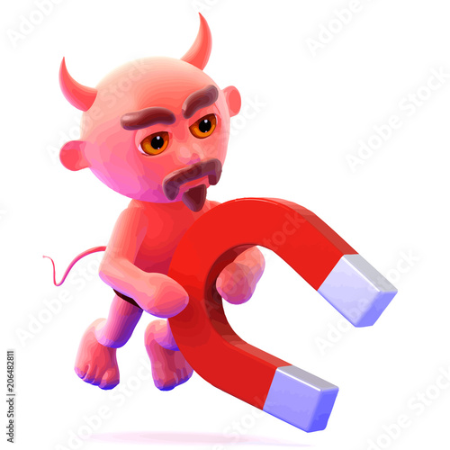 3d Devil magnet