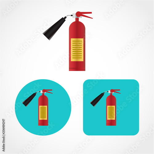 fire extinguisher Icon Isolated on White Background