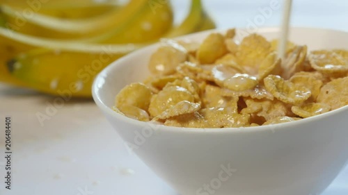 Wallpaper Mural Pouring milk into cereal flakes Torontodigital.ca