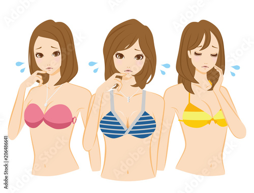 水着　グループ　困る