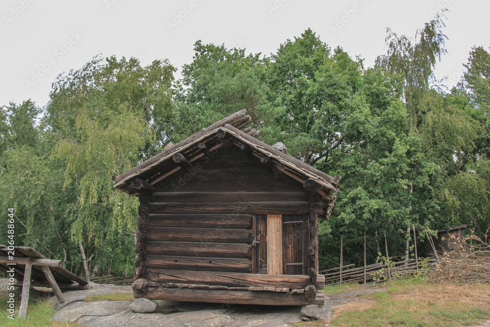 Stockholm's old wooden townhouse and its beautiful garden with flowers. Stockholm's old wooden townhouse and its beautiful garden with flowers.