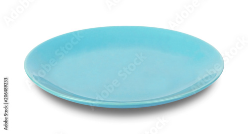 Blue ceramic plate.