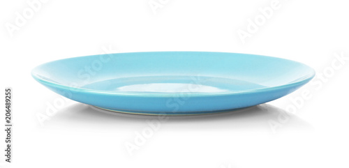 Blue plate isolated on white background