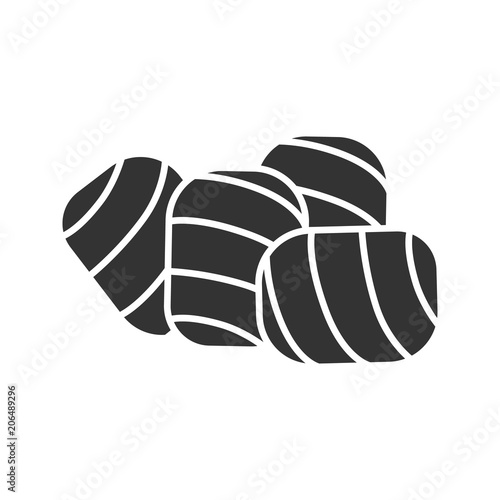 Twisted marshmallow glyph icon