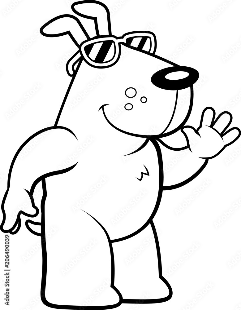 Fototapeta premium Cartoon Dog Sunglasses