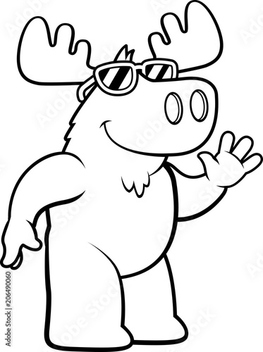 Cartoon Moose Sunglasses