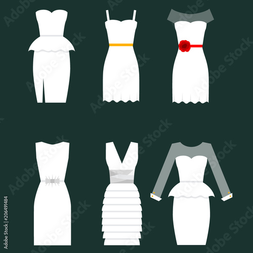 Wedding white bride vector dress elegance fashion style celebration bridal sh...