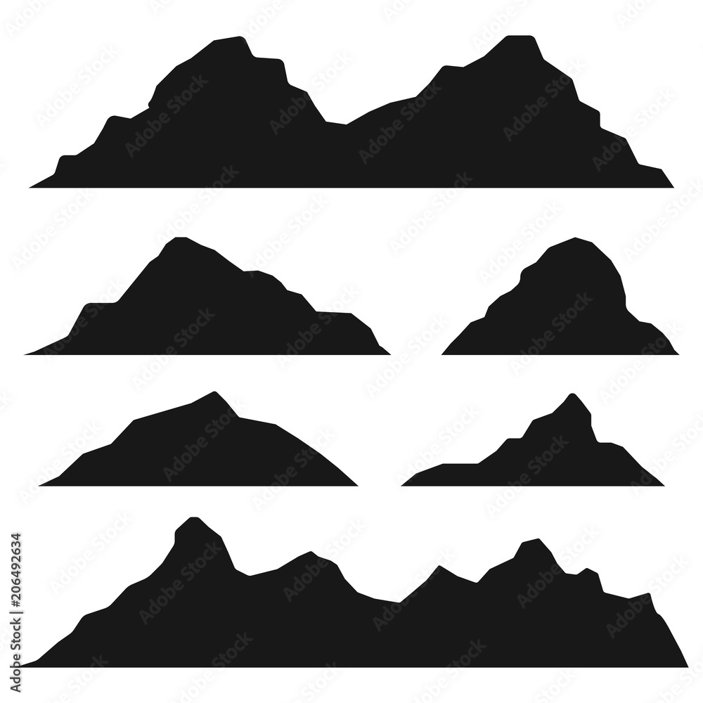 Naklejka Mountains icon set