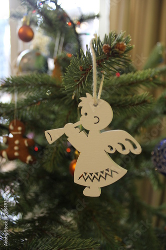 New Year Angel on Christmas tree