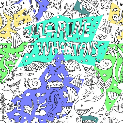 illustrations marine inhabitans