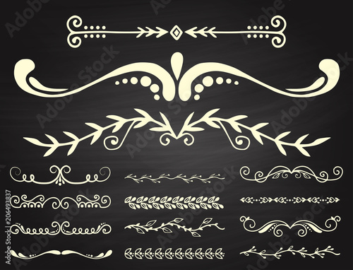 Text separator decoratice divider book typography ornament design elements vector vintage dividing shapes illustration
