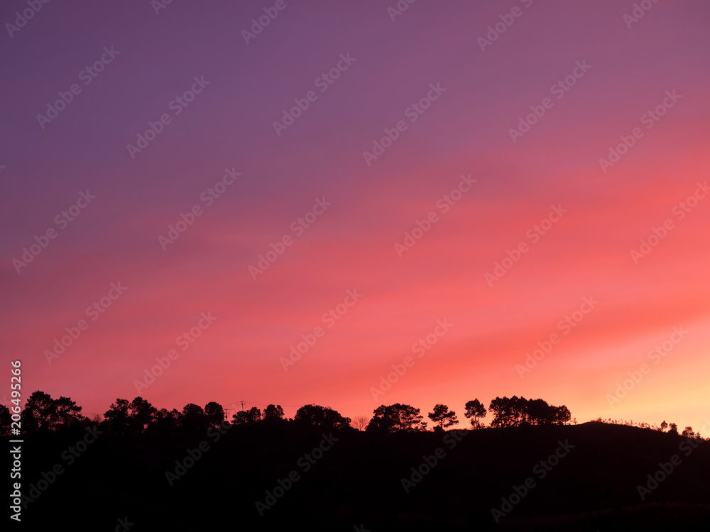 beautiful row of mountains and hills in the evening beautiful row of mountains and hills in the evening