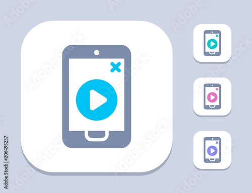 Mobile Video Ad - LED Duo Icons . A professional, pixel-perfect icon.