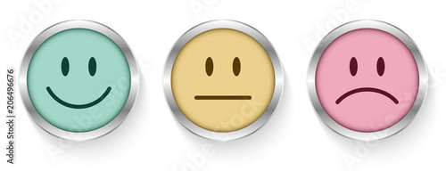 3 Mood Faces Faces Emotion Retro Silver